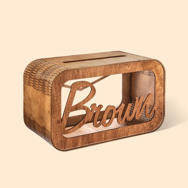 Personalized Engraved Wooden Wedding Card Box with Name and Date Wedding Party Bridal Shower Gift for Newlyweds