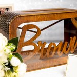 Personalized Engraved Wooden Wedding Card Box with Name and Date Wedding Party Bridal Shower Gift for Newlyweds
