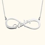 Personalizada de Plata de Ley 1 - 8 Nombres Infinito Amor Collar Día de la Madre de regalo para las mujeres