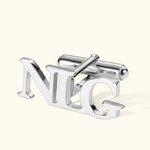 Personalized Monogram Initial Letter Name Cufflinks Set of 2 Birthday Wedding Anniversary Gift for Men Dad Groom