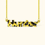 Custom Name Leopard Print Necklace
