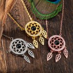 Personalised Dreamcatcher Photo Projection Sterling Silver Necklace with I Love You in 100 Languages Anniversary Birthday Gift for Women