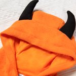 Custom Embroidered Halloween Pumpkin Color Toddler Hooded Jumpsuit