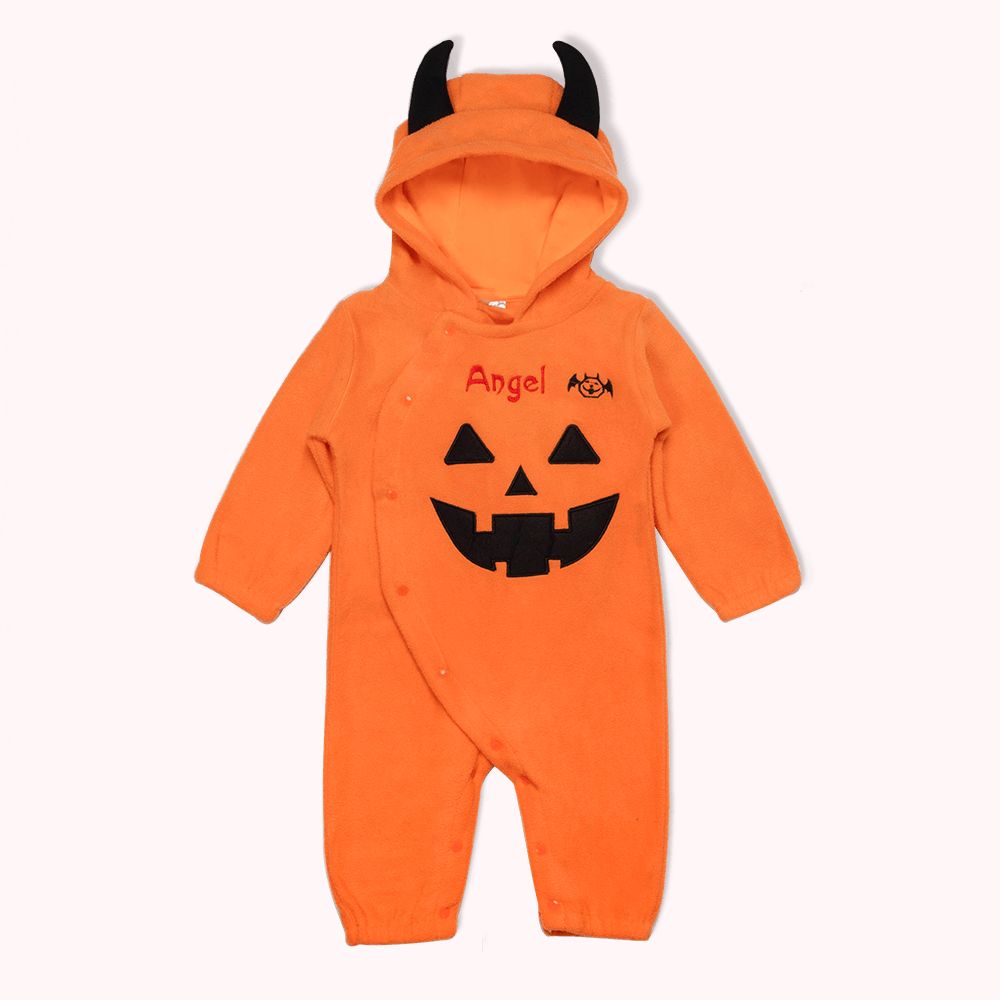 Personalisiertes Halloween-Kostüm mit Kürbis für Kinder