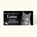 Personalised Pet's Portrait Memorial Headstones Pet Loss Stone Memorial Sympathy Gift for Pet Lover Owner