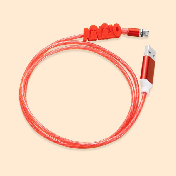 3D Print Name LED Flowing Magnetic USB Cable
