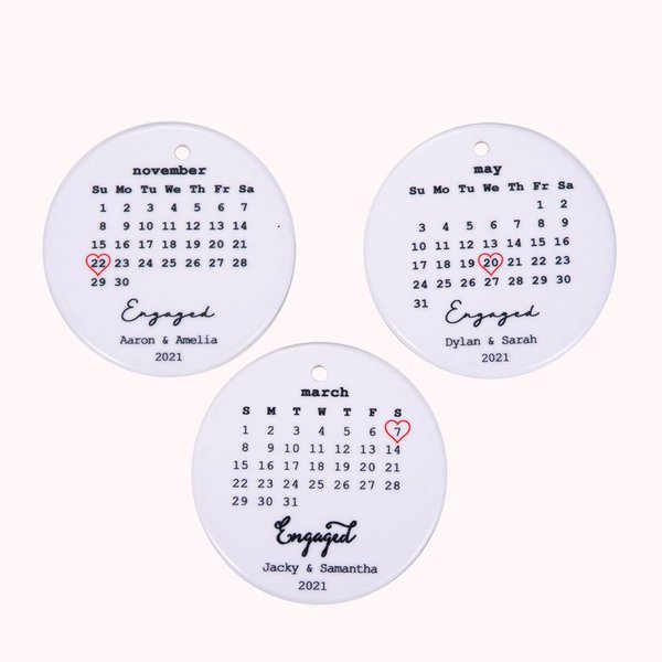 Ceramic Silk Engagement Ornament | Callie