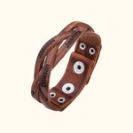 1 - 5 Namn Vävda läderarmband för mor