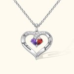 Girlfriend Heart Necklace with Engraving