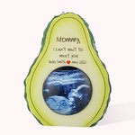Décoration sur Table Personnalisée avec Photo Échographie Ornement en Forme d'Avocat Cadeau de Grossesse pour Nouvelle Maman