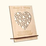 Engraved Wood Wedding Anniversary Plaque Sign
