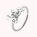 Personalized Family Character Initials Ring