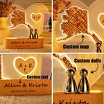 Benutzerdefinierte Karte Nachtlampe mit Ihrer Adresse Neues Zuhause Geschenk für Paare