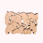 Wooden Elephants Block Puzzle Building Toys | Callie