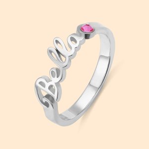 Frauen Namen Ring eingraviert benutzerdefinierte Geburtssteine