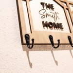 Dulce Hogar Personalizado Cara de Mascota Foto Llavero Ganchos con Nombre Grabado Decoración del Hogar Regalo de inauguración de la casa para los amantes del perro del gato Familia