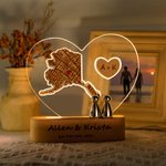 Benutzerdefinierte Karte Nachtlampe mit Ihrer Adresse Neues Zuhause Geschenk für Paare