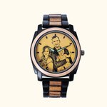 Reloj con foto de madera para hombre