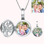 Engraved Unique Family Tree Photo Locket | Callie