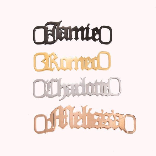 Custom Name Shoelace Charm Tag Accessories Pair