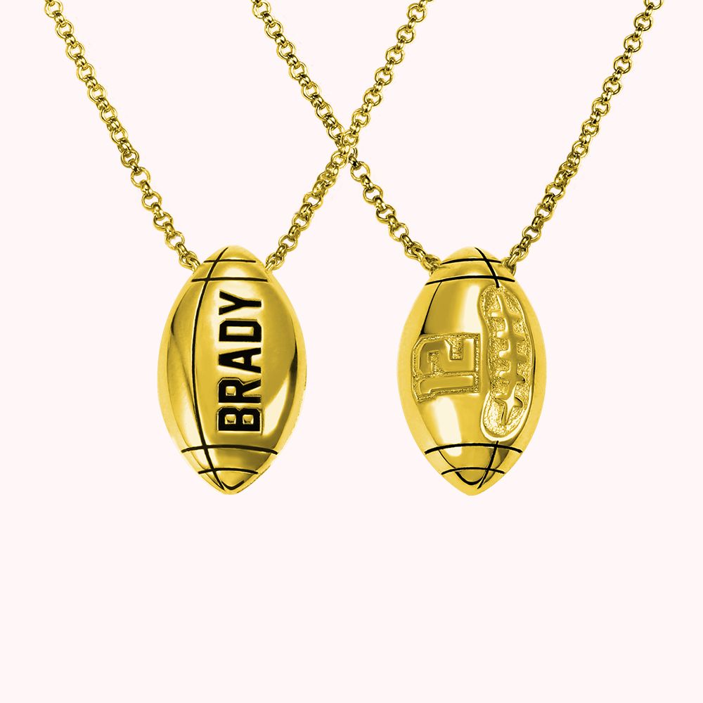 Personalised Engraved Football Number Necklace