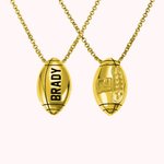 Collier Personnalisé avec Chiffre et Nom Collier Gravé de Football Américain Cadeau d'Anniversaire pour Amoureux de Football
