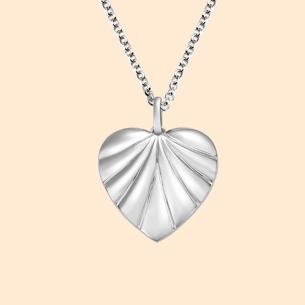 Collier Personnalisé avec Pierre de Naissance Médaillon de Coquille en Coeur Cadeau d'Anniversaire St Valentin pour Elle