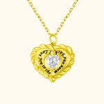Collana con pietre di nascita a forma di cuore con incisione personalizzata