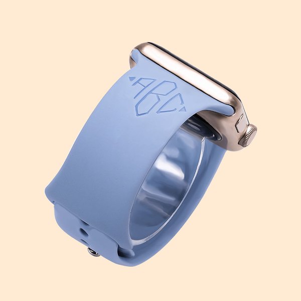 Pulsera de silicona con monograma y nombre para Apple Watch | Callie