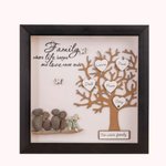 Cadre Photo Arbre Généalogique d'Art de Galets Personnalisé