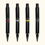 Personalized Yellow Red Blue Line Engraved 308 Bullet Shaped Ballpoint Pen with Clip Ink Refill Gift for Policeman Military Legal Officer