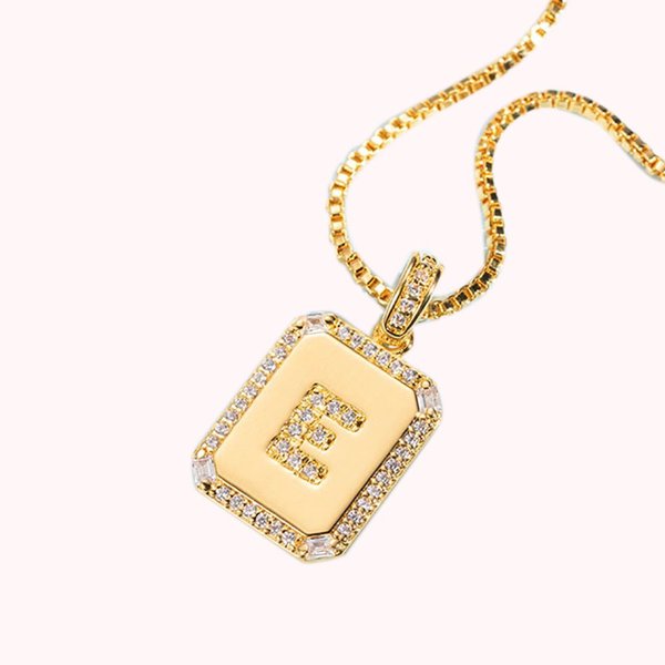 Gold Zirkonia Achteck Zeichen Namenskette