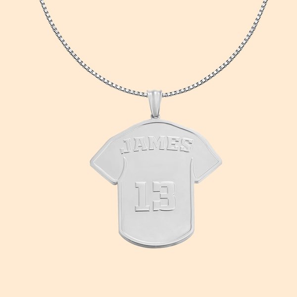 Collier à Personnaliser avec Nom et Numéro Collier en Maillot de Baseball Cadeau d'Anniversaire pour Amoureux de Baseball