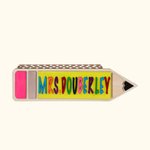 Porte-crayon en bois personnalisé avec nom Cadeau de rentrée pour enseignant