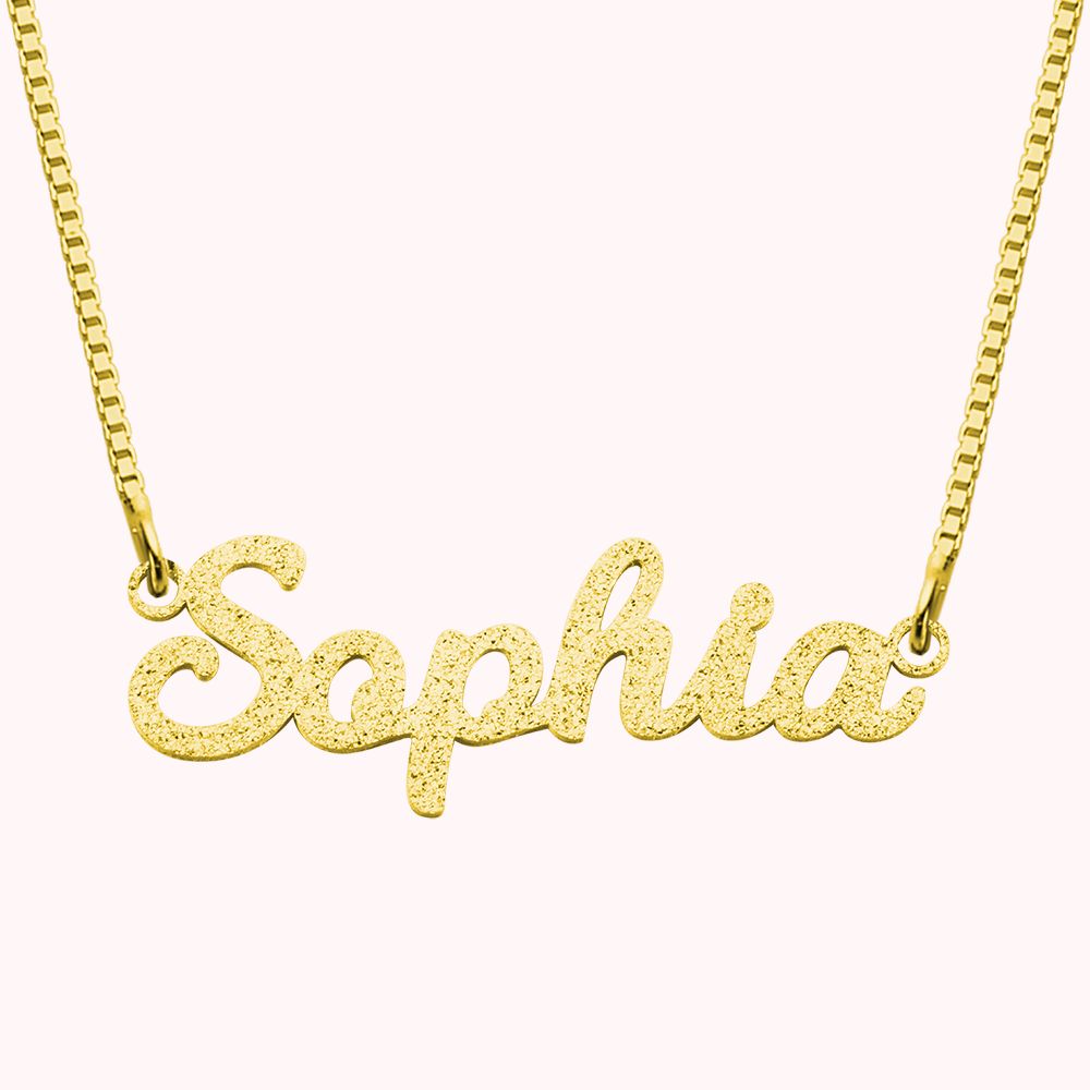 Personalised Sparkling Name Necklace Stainless Steel