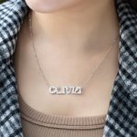 Personalized Cute Name Necklace with French Bulldog
