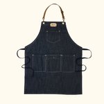 Tablier d'Atelier en Toile Personnalisé avec Texte et Logo Tablier avec Poches et Lanière en Cuir Cadeau d'Anniversaire pour Homme