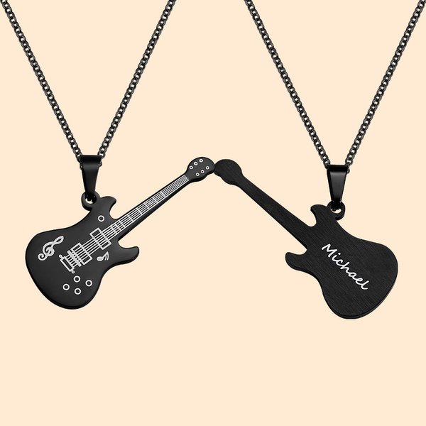 Collar Guitarra Guitarrista Grabado Personalizado