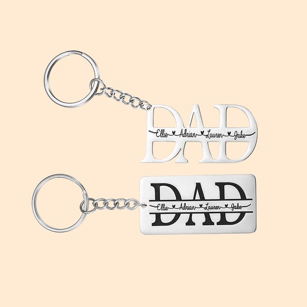 Name Keychain Engraved Children Names