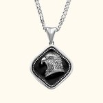 Mobius Infinite Eagle Necklace in Sterling Silver