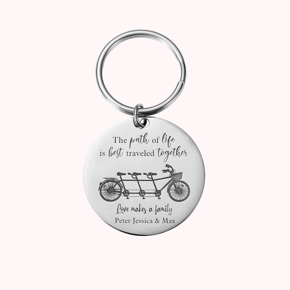 Personalised Family Bicycle Keychain