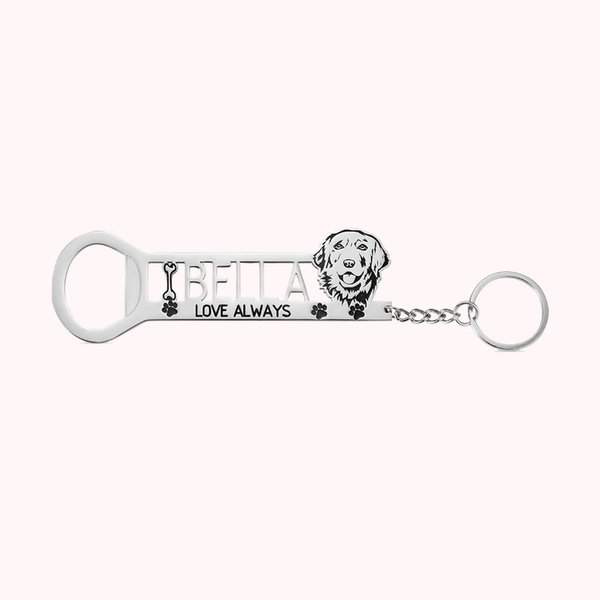 Personalised Cute Dog Keychain Bottle Opener