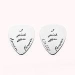 Médiator de Guitare Je Vous Choisis Pour Toujours Prénom en Argent
