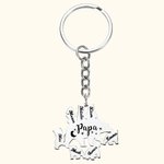 Porte-clés d'Ours Papa Bébé Personnalisé avec Nom de l'Enfant Cadeau Anniversaire Fête des Pères pour Papa et Mari