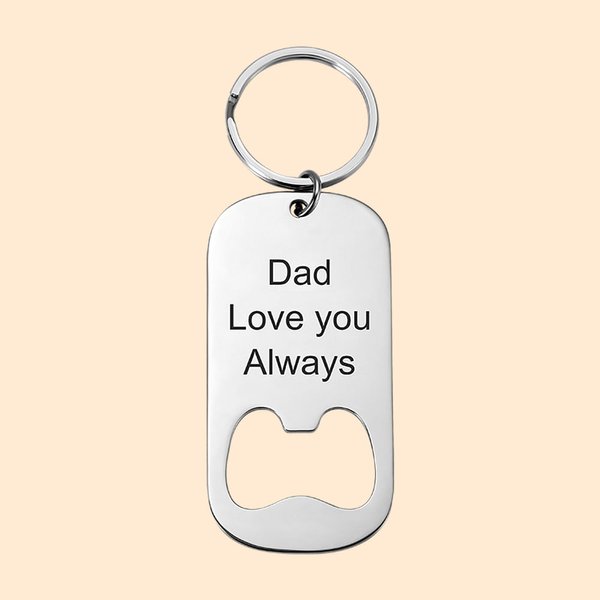 Portachiavi apribottiglie personalizzato con testo Regalo per la festa del papà per il nonno