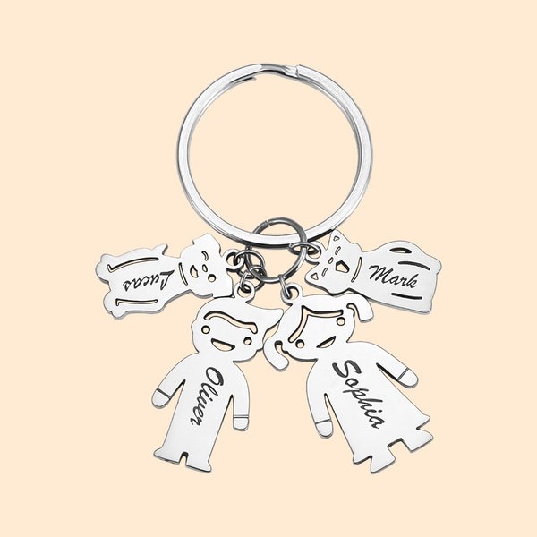 Charms portachiavi con nome dei bambini