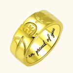 Bague de Basket-ball Personnalisée avec Gravure et Numéro Cadeau Anniversaire Sport pour Amateur de Basket-ball