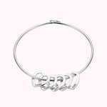 Bracciale Bangle da donna con ciondoli a forma di cuore