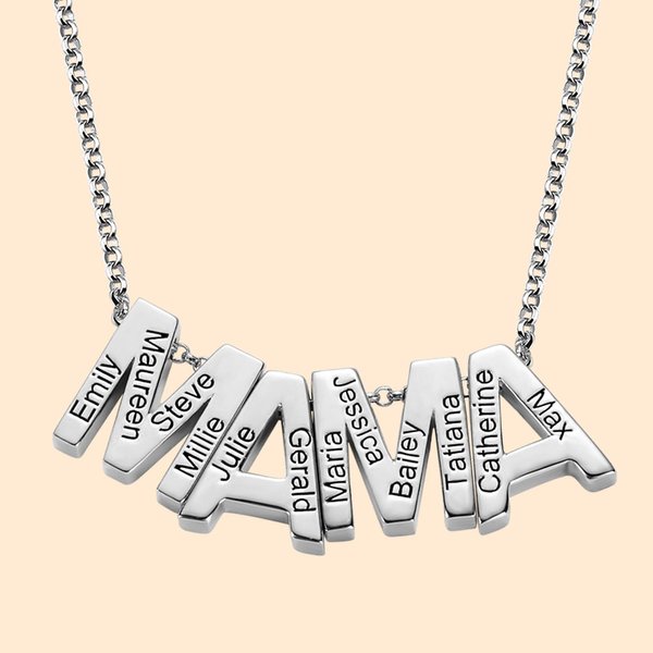 Mama Necklace with 1 to12 Kids Name | Callie