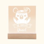 Be Brave Night Light for Children Engraved Name